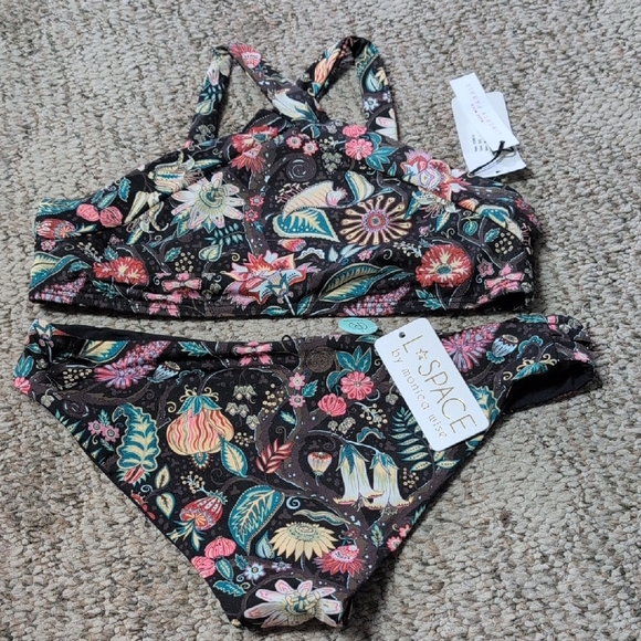 Lspace Monica Wise Swim Lspace Floral Bikini Set Multicolor Poshmark